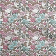 thumbnail image 1 of oneOone Polyester Lycra Turquoise Blue Fabric Florals Sewing Craft Projects Fabric Prints By Yard 56 Inch Wide, 1 of 4
