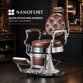 thumbnail image 2 of Sillon Barberia Gotico Hidraulico Reclinable 360 Cafe 200 Kg, 2 of 11
