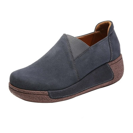 

Gzztg Fashion Thick-Soled Rocking Shoes Women S Single Comfortable Mother