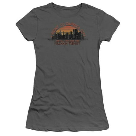 BSG Caprica City-S by S Junior Sheer Cap Sleeve Shirt, Charcoal - Medium