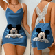 thumbnail image 2 of Vestido de Casa de Minnie Mouse para mujer, vestido con lazo de Mickey, falda de pijama de superficie de satén, moda de Disney, elegante para fiesta, verano 2024, 2 of 5