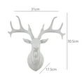 thumbnail image 3 of 2 Pieces Deer Head Statue Metal Wall Decor Hanging Sculpture Iron Material Living Room Bedroom Office Decoration, 3 of 8