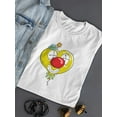 thumbnail image 3 of Funny Heart T-Shirt Women -Engin Selcuk Designs, Female XX-Large, 3 of 4