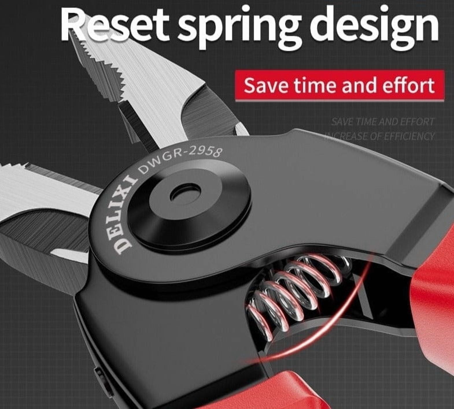 Yannianjz under $5 Multifunctional Pliers, 5 in 1 Multifunction Pliers Tool,Heavy Duty Wire Stripper Crimper,Professional Electrician Tool Kit,Precision Cutting Pliers Set,PVC Handle Combination Tool