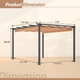 thumbnail image 2 of Outdoor Patio Pergola with Retractable Pergola Canopy, Aluminum  Backyard Shade Shelter for Porch, Outdoor Party, Garden, Grill Gazebo, 2 of 7