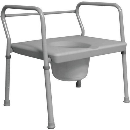 Roscoe Medical 24-Inch Extra Wide Commode - Gray