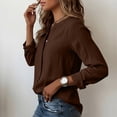 thumbnail image 6 of Facnwert Women'S Linen Spring/Summer V-Neck Pullover Button Down Shirts Short-Sleeved Top Business Casual Outfits Casual Tops, 6 of 9
