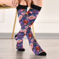 thumbnail image 5 of FORMRS Womens Knee High Socks Casual Long Thick Travel Daily Wear, 1 Pair, Beautiful Floral Pattern, 5 of 6