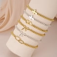 thumbnail image 7 of GOSFRY Bracelets for Women Cute Stretch Beaded Bracelets Dainty Paperclip Cross Bow Heart Charm Accessories Non Tarnish Jewelry Gifts, 7 of 7