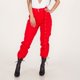 thumbnail image 4 of Gibobby pantalones de yoga Pantalones casuales Pantalones militares Pantalones Pocket Cargo Pantalones de combate sólidos Pantalones de mujer (Rojo, L), 4 of 5