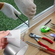 NUOLUX Seal Tape Silver Plastic for Winter Sealing 1 Roll