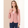 thumbnail image 4 of AllegK ChaqueDe Traje De ChaqueElástiCon Cuello De SolaPaOficiDe Trabajo PaMujer Rogris L, 4 of 6