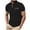 A038-Black, variant on QUINDOS Short Sleeve Mens Shirts Polo Casual High Neck Shirts Workout Loose Pockets Solid Sports T-shirts