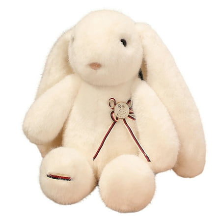 ValHome Bunny Plush Toys – 11.8 Soft Cozy Bunny Stuffed Animals with Badge Bow Huggable Pillow Cuddle Companion – Spring Decorations Easter Basket Stuffer Birthday Gift for Kids (White) ValHome Bunny Plush Toys – 11.8 Soft Cozy Bunny Stuffed Animals with Badge Bow Huggable Pillow Cuddle Companion – Spring Decorations Easter Basket Stuffer Birthday Gift for Kids (White)
