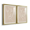 thumbnail image 2 of Wexford Home Curly Face I Premium Framed Print, 26.5" x 36.5" - Ready to Hang, Gold (Set of 2), 2 of 9