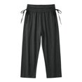 thumbnail image 5 of Rhuody Women Summer Pants Staight Leg Empire Waist Solid Color Shorts For Gym Workout Classic Bottoms Xl Grey, 5 of 5