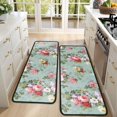 thumbnail image 4 of Kitchen Rugs Sets Of 2,Pioneer Flower Floral Print Pattern Anti Fatigue Kitchen Mat Rugs Non Slip Washable,Decorative Kitchen Floor Mats for Kitchen,Sink,Laundry,17"x47"+17"x47", 4 of 5