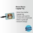 thumbnail image 2 of Brittany Spaniel Dog Floral Flowers Faux Leather Travel Luggage Tag, 2 of 7