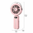 thumbnail image 3 of Handheld Misting Fan Portable, 4000mAh Rechargeable Water Spray Fan, 4 Speeds Foldable Personal Cooling Fan with Lanyard, Travel Outdoor Summer Gift, 3 of 6
