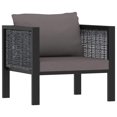thumbnail image 1 of vidaXL Sectional Sofa with Cushion Poly Rattan Anthracite, 1 of 8