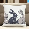 thumbnail image 6 of Under 10 Dollars! YZEGDCH Easter Bunny Pillow Covers 18x18 Inch Fluffy Faux Fur Decorative Farmhouse Cushion Case for Home Bedroom Couch Sofa Decor Easter Gift, 6 of 6