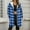 Blue, variant on FDGIU Women's Plaid Fleece Coat - Sherpa Lined Plus Size Warm Winter Zip Up Outerwear for Cold Weather