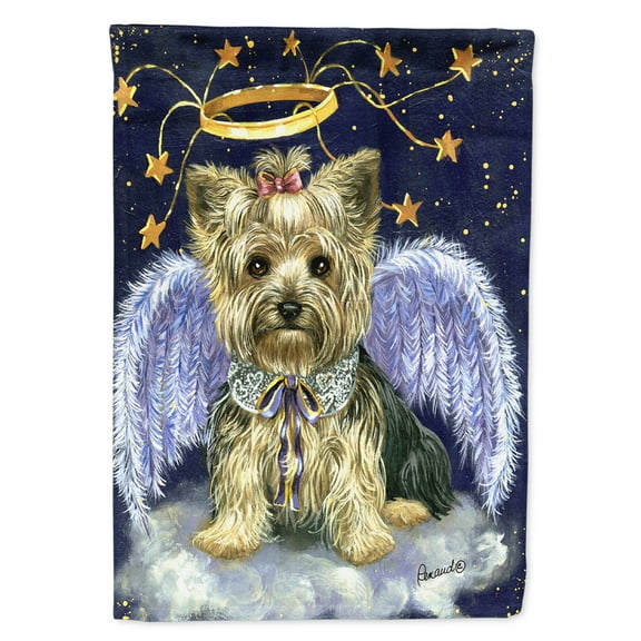 Carolines Treasures PPP3131GF Yorkie Christmas Family Tree Flag Garden Size  Small multicolor