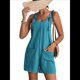 thumbnail image 1 of Cortos de Verano A para Mujer, Casuales Sin Mangas con Bolsillos Lago Azul S, 1 of 9