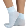 thumbnail image 3 of ToBeInStyle Womens Classic Opaque Nylon Anklet Fashion Novelty Socks - Baby Blue, 3 of 7