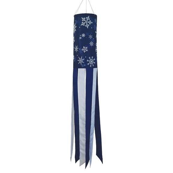 In the Breeze 5146 — Winter Wonderland 40-Inch Windsock - Outdoor Winter Decoration