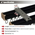 thumbnail image 6 of GXCZ Curtain Rods For Windows Curtain Rod Double Curtain Track, Black Straight Ceiling Curtain Track, Curtain Track Rod, Custom Size Available(600cm/19.7ft), 6 of 6