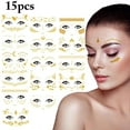 thumbnail image 2 of 15 Sheets Face Tattoo Fashion Metallic Tattoo Sticker Temporary Tattoo for Party, 2 of 10