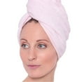 thumbnail image 1 of Perfect Hair Towel Absorbent Microfiber Fabric Bath Hair Wrap Twirl and Hook Design - 2 Pack (Blanco) Spark Innovators PHT-WHT-2PK, 1 of 4