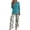 Mint Green, variant on WIHOLL Two Piece Sets for Women Lounge Outfits 3/4 Sleeve Wide Leg Pants with Pockets Dressy Fall Clothes