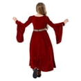 thumbnail image 5 of Disfraz de baile de nobles de la corte medieval vintage para cosplay de Halloween, vestido de manga de cuerno de gamuza para niños, 5 of 5
