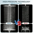 thumbnail image 6 of 12 Inch High Pressure Rain Shower Head Combo With Extension Arm- Wide Showerhead With 5 Handheld Water Spray - Adjustable Dual Showerhead With Anti-Clog Nozzles - Silver Chrome, 6 of 7