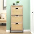 thumbnail image 3 of TROPOW Armoire à Chaussures, avec 3 Portes Rabattables et 1 Tiroir, Armoire d'Entrée avec Étagère Réglable, Armoire Autoportante pour Entrée, Couloir, Couleur Bois, 3 of 6