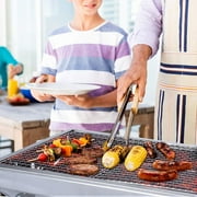 Barbecue Charcoal Grill, Stainless Steel Folding Portable BBQ for Outdoor Cooking, Camping and Picnics, Easy Carry Design, Silver