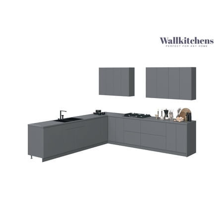 Kitchen Prodigy Collection Gray Color Base Size 11Ft Wide