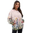 thumbnail image 7 of HELLHERO Daisy Flower Print Oversized Sweatshirt for Women Long Sleeve Fitting Pullover Tops Crewneck Sweater Fall Travel Clothes Size XXXL, 7 of 7