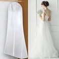 thumbnail image 4 of 72 inch Long Garment Bags ,Double-Layer Thickened Wedding Dress Dirt Cover for Hanging Clothes Wedding Dress Cover Waterproof Clothes Protector for Closet Storage for Gowns, Tuxedos, Coats, 4 of 5