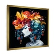 thumbnail image 2 of Designart "Crystal and Flower Hair Urban Elegance Woman I" Fashion Framed Wall Art Decor - Glam Colorful Fashion Woman Living Room Framed Canvas Art, 2 of 6
