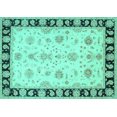 thumbnail image 1 of Ahgly Company Indoor Rectangle Persian Turquoise Blue Traditional Area Rugs, 2' x 4', 1 of 4