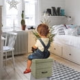 thumbnail image 4 of Hofitlead 15 Inch Storage Ottoman Cube, Folding Square Storage Ottoman with Tray&Drawer Footstool, Bedroom (Beige,1 PCS + Side Drawer), 4 of 8