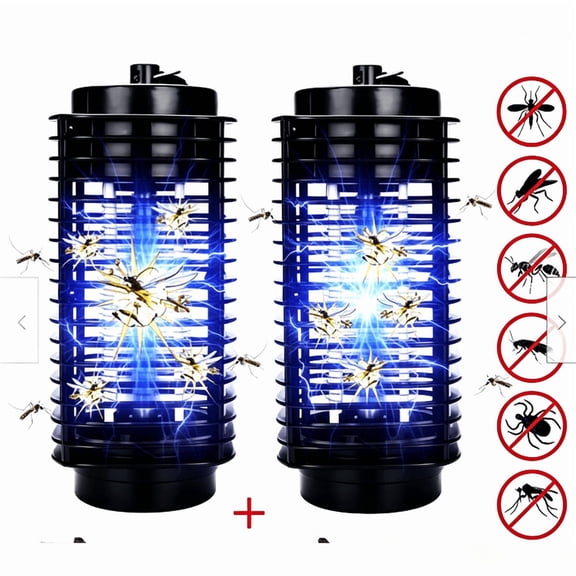 Upgrade 2 Pack Electric Bug Zapper Indoor/Outdoor,4200V High Powered Mosquito Zappers Killer,Safe and Silent ,Radiation Protection&Waterproof,Fly Traps