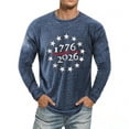 thumbnail image 5 of CUSTG Men T-Shirts Casual Sporty Patriotic Long Sleeve T Shirt Athletic Fit Crew Neck Tops Daily Workout Activities Celebrate America's 250th Anniversary Versatile 1776-2026 4th Of July Tee, 5 of 5
