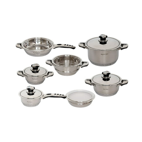 Bateria Acero Inoxidable 12 Piezas 9 Capas Royal Haus Royal Haus 9 capas de espesor 0.6mm