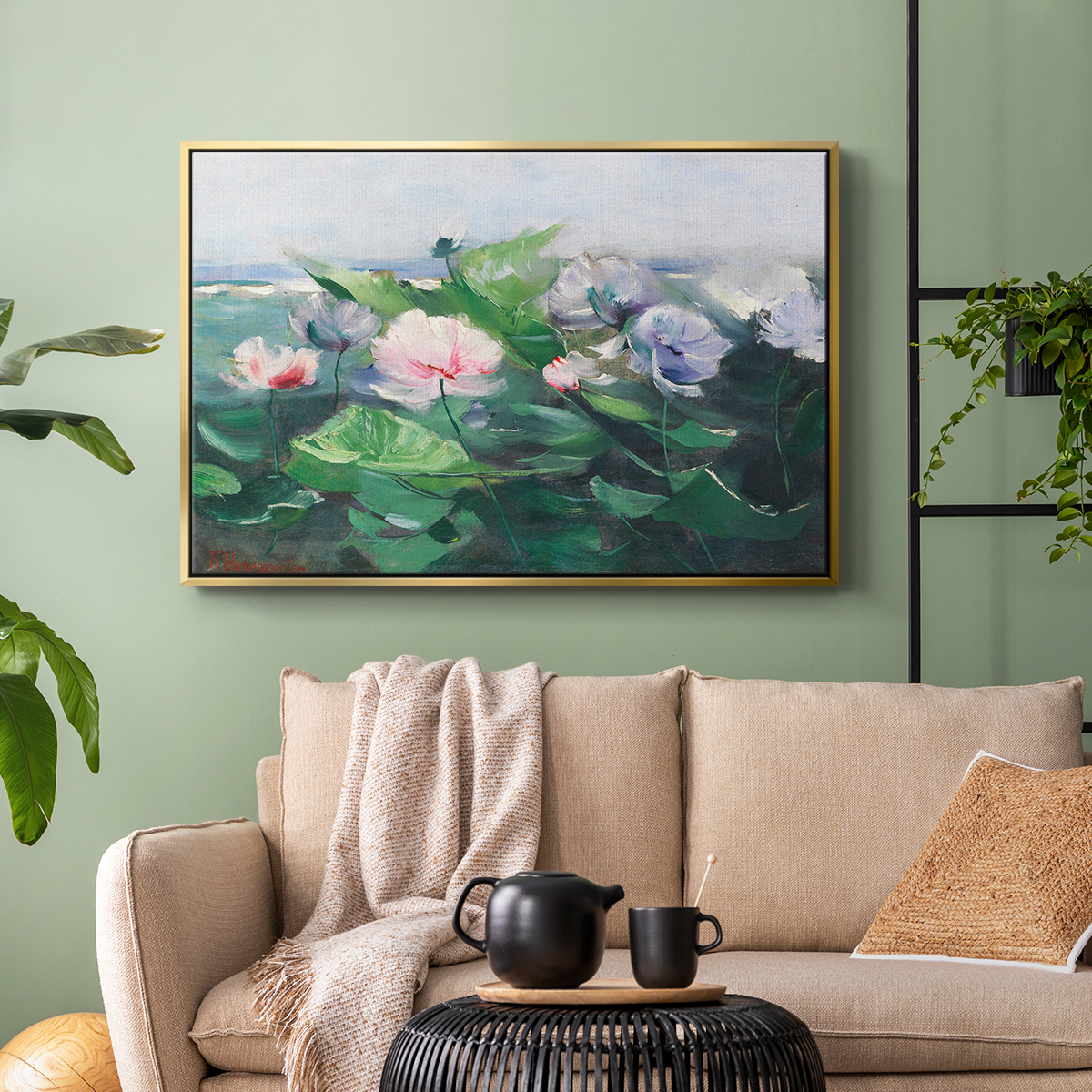 Vintage Botanical Print-LXIX By Wexford Home Framed in Gold Wood Gallery Wrapped Canvas 25 in. x 37 in.