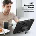 thumbnail image 4 of For Samsung Galaxy Tab A9+/A9 Plus Case 11 inch, 360 Rotating Shockproof Cover with Stand, Screen Protector, Shoulder Strap (2023, SM-X210/X216/X218), Black, 4 of 7