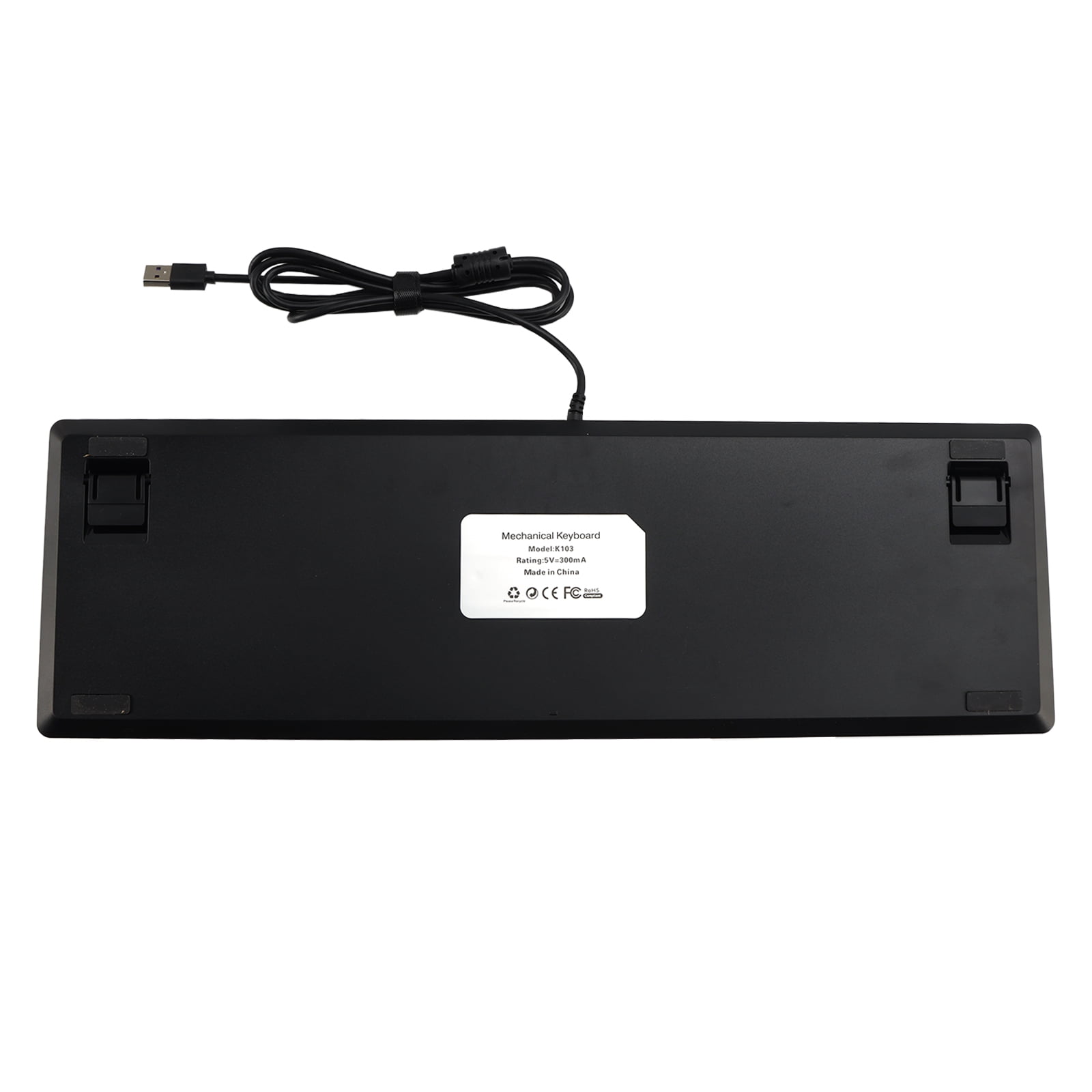 104-Key Wired Mechanical Linear Switch Gaming Keyboard Blue Switch Customizable